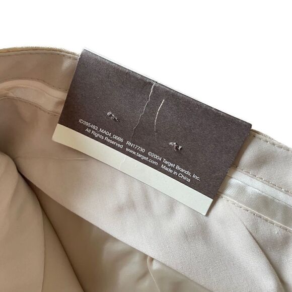 Merona Lined Linen Tan Straight Leg Trouser Pants NWT Women’s Size 12 - Picture 14 of 14